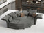 LLappuil Leather Sleeper Sectional Sofa Couch, 4-Seater Bed Shaped Modular Sectional Sofa with Storage Chaise, High Back Recliner Faux Leather Couches, Anti-Scratch Grey