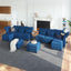 LLappuil Velvet Modular Sectional Sofa, 192.6" Oversized 10-Seater U Shaped Couch with Storage Chaise, High Back Recliner Sleeper Couches for Living Room, Anti-Scratch Blue