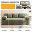 LLappuil Futon Sofa Bed, 79" Loveseat Sofa Convertible Sofa Bed Queen Size, Corduroy Sofa Couch for Living Room Green