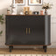 LLappuil 39" Wine Bar Cabinet, Coffee Bar Cabinet with 6 Wine Racks, 3 Glass Holders, 4 Hidden Storage Space