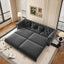 LLappuil Pull Out Sofa Bed King Size, 89" Chesterfield Sofa Convertible Sleeper Sofa Bed, Velvet 3-Seater Sofa with Movable Ottoman for Living Room Gray