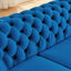 LLappuil Sectional Sofa, 106" Chesterfield Sofa with Curved Arm Button Tufted, Velvet Cloud Sofa Couch for Living Room Blue