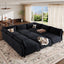LLappuil Modular Sectional Sofa, Modular Sectional Sofa Convertible Sleeper Sofa Bed, Oversized Deep Seat Chenille Sofa for Living Room
