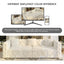 LLappuil 89" Velvet Chesterfield Sofa, Oversized Pull Out Sofa Bed King Size, Loveseat Sofa Couch Convertible Sofa Bed for Living Room White