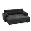 LLappuil Sectional Sofa, 83" Sectional Couch with Storage Chaise, Pull Out Sofa Bed Convertible Sofa Bed with Cup Holder for Living Room, Polyester Dark Gray