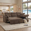 LLappuil 83" Sectional Sofa, Compact Sectional Couch with Reversible Storage Chaise, Breathable Foil Fabric Sofa Couch Convertible Sofa Bed with Cup Holder for Lving Room