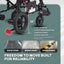 LLappuil Electric Wheelchair for Adults, Foldable Power Wheelchairs with LED Light & Cup Holder Black