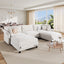 LLappuil Modular Sectional Sofa, 5 Seat Modular Sectional Sofa with Storage, Oversized Deep Seat Chenille Sofa for Living Room