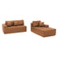 LLappuil 108" Sectional Sofa, Modular Sectional Couch with Left Chaise, Deep Seat Faux Leather Cloud Sofa for Living Room