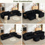 LLappuil Modular Sectional Sofa, 138" Oversized Sectional Couch Wiht USB & Wireless Charge, 6 Seat Corduroy Sofa Couch with Coffee Table Board for Living Room Black