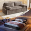 LLappuil 80" Corduroy Sofa, Pull Out Sofa Bed King Size, Loveseat Sofa Convertible Sofa Bed for Living Room
