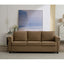 Lappuil 82" Pull Out Sofa Bed Queen Size, Mid-century 3 Seat Sofa with 3.35" Memory Foam Mattress, Convertible Sofa Bed with Rivet Handrail Armrest for Living Room Dark