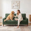 LLappuil 81" Corduroy Sofa, Comfy Loveseat Sofa Couch , Mid-Century Upholstered Couch for Living Room