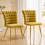 LLappuil Dining Chair Set of 2, 2 Piece Upholstered Accent Chairs for Dining Room, Living Room Yellow
