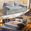 LLappuil 80" Corduroy Sofa, Pull Out Sofa Bed King Size, Loveseat Sofa Convertible Sofa Bed for Living Room