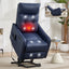 LLappuil Power Lift Recliner Chair, 8‑Point Vibration Massage Reclining Chair with Heat, Faux Leather Reading Chair with Side Pocket, USB Charge Port, Remote Control for Living Room