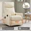 LLappuil Recliner Chair, 360° Swivel Massage Recliner Chair with Heat, Nursery Glider Rocker Recliner Chair for Living Room, Bedroom, Faux Leather Beige