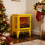 LLappuil 18" Electric Fireplace, Freestanding Electric Fireplace Stove Heater with 3D Flame Effect for 800 Sq. Ft, 1400W /700W heat/ 5000 BTU Yellow