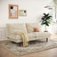 LLappuil 71" Corduroy Futon Convertible Sofa Bed, Loveseat Sleeper Sofa Couch for Living Room Apartment Beige