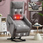 LLappuil Power Lift Recliner Chair, 8‑Point Vibration Massage Reclining Chair with Heat, Chenille Reading Chair with Side Pocket, USB Charge Port, Remote Control for Living Room