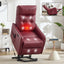 LLappuil Power Lift Recliner Chair, 8‑Point Vibration Massage Reclining Chair with Heat, Faux Leather Reading Chair with Side Pocket, USB Charge Port, Remote Control for Living Room