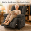 LLappuil Recliner Chair, Power Zero Gravity Chenille Reclining Sofa Chair, Electric Adjustable 90‑160° Recliner Reading Chair for Living Room