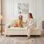 LLappuil 59" Loveseat Sofa, Small Living Room 2 Seat Sofa Couch, Corduroy Cloud Sofa Couch for Apartment, Compact Space Beige