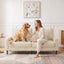 LLappuil 81" Corduroy Sofa, Comfy Loveseat Sofa Couch , Mid-Century Upholstered Couch for Living Room
