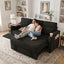 LLappuil 81" Loveseat Sofa with Recliner Chair, 3 Seat Sofa with Pull Out Sofa Bed, Chenille Sofa Couch Convertible Sofa Bed with Tabletop, Cup Holder, USB & Type-c Charging Port for Living Room