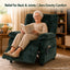 LLappuil Recliner Chair, Power Zero Gravity Chenille Reclining Sofa Chair, Electric Adjustable 90‑160° Recliner Reading Chair for Living Room