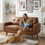 LLappuil 65" Loveseat Sofa, Love Seat Small Sofa Couch for Living Room, Bedroom, Compact Space, Foil Fabric Brown