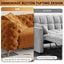 LLappuil Pull Out Sofa Bed King Size, 98" Tufted 3 Seat Sofa Convertible Sleeper Sofa Bed, Oversized 28" Deep Seat Velvet Sofa Couch for Living Room Orange