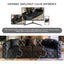 LLappuil 89" Faux Leather Chesterfield Sofa, Oversized Pull Out Sofa Bed King Size, Loveseat Sofa Couch Convertible Sofa Bed for Living Room Black