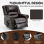 LLappuil Lift Power Recliner Chair, Dual Motor Massage Recliner Chair with Heat, Genuine Leather Nursery Glider Rocker Recliner Chair for Living Room, Bedroom Brown