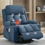 LLappuil Power Lift Recliner Chair, Massage Recliner Chair with Heat, Reading Chair with Side Pocket, USB Charge Port, Remote Control for Living Room, Bedroom Blue