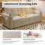 LLappuil 73" Pull Out Sofa Bed Queen Size, Loveseat Sofa Convertible Sleeper Sofa Bed, Corduroy Sofa Couch for Living Room Beige