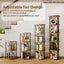LLappuil 5 Tier Rotating Bookshelf, 360° Display Swivel Bookcase, Corner Bookshelf for for Bedroom, Living Room Brown