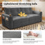 LLappuil 73" Pull Out Sofa Bed Queen Size, Loveseat Sofa Convertible Sleeper Sofa Bed, Corduroy Sofa Couch for Living Room Gray