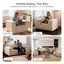 LLappuil 94" Boneless Couch, Corduroy 3 Seat Sofa, Deep Seat Cloud Sofa Couch for Living Room