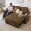 LLappuil 81" Loveseat Sofa with Recliner Chair, 3 Seat Sofa with Pull Out Sofa Bed, Chenille Sofa Couch Convertible Sofa Bed with Tabletop, Cup Holder, USB & Type-c Charging Port for Living Room