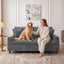 LLappuil 81" Chenille Sofa, Comfy Loveseat Sofa Couch , Mid-Century Upholstered Couch for Living Room Gray