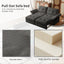 LLappuil Pull Out Sofa Bed Queen Size, Loveseat Sofa Convertible Sleeper Sofa Bed, Velvet Sofa Couch with Adjustbale Armrest, USB Charging Port for Living Room Gray