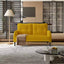 LLappuil Loveseat Sofa, 47" Small Couch, Love Seat Corduroy Sofa Couch for Compact Space Yellow