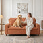 LLappuil 81" Chenille Sofa, Comfy Loveseat Sofa Couch , Mid-Century Upholstered Couch for Living Room Gray