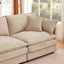 LLappuil Modular Sectional Sofa, Sectional Couch with Movable Ottoman, Chenille 4 Seat Cloud Sofa Couch for Living Room Brown