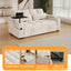 LLappuil 65" Pull Out Sofa Bed, Corduroy Sofa Couch Covertible Sofa Bed, Loveseat Sofa for Living Room Beige