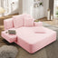 LLappuil Chaise Lounge Chair Indoor, Corduroy Boneless Sofa Bed, Deep Seat Sleeper Couch Reading Chairs, Cloud Sofas Couches for Living Room, No Assembly Required Pink