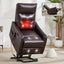 LLappuil Power Lift Recliner Chair, 8‑Point Vibration Massage Reclining Chair with Heat, Faux Leather Reading Chair with Side Pocket, USB Charge Port, Remote Control for Living Room