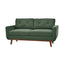 LLappuil 65" Loveseat Sofa, Love Seat Small Sofa Couch for Living Room, Bedroom, Compact Space, Polyester Green