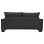 LLappuil 69" Loveseat Sofa, Upholstered Couch with 2 Throw Pillows for Living Room, Linen Dark Gray